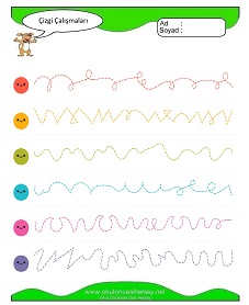okul öncesi çocuklar için Çizgi çalışma sayfaları